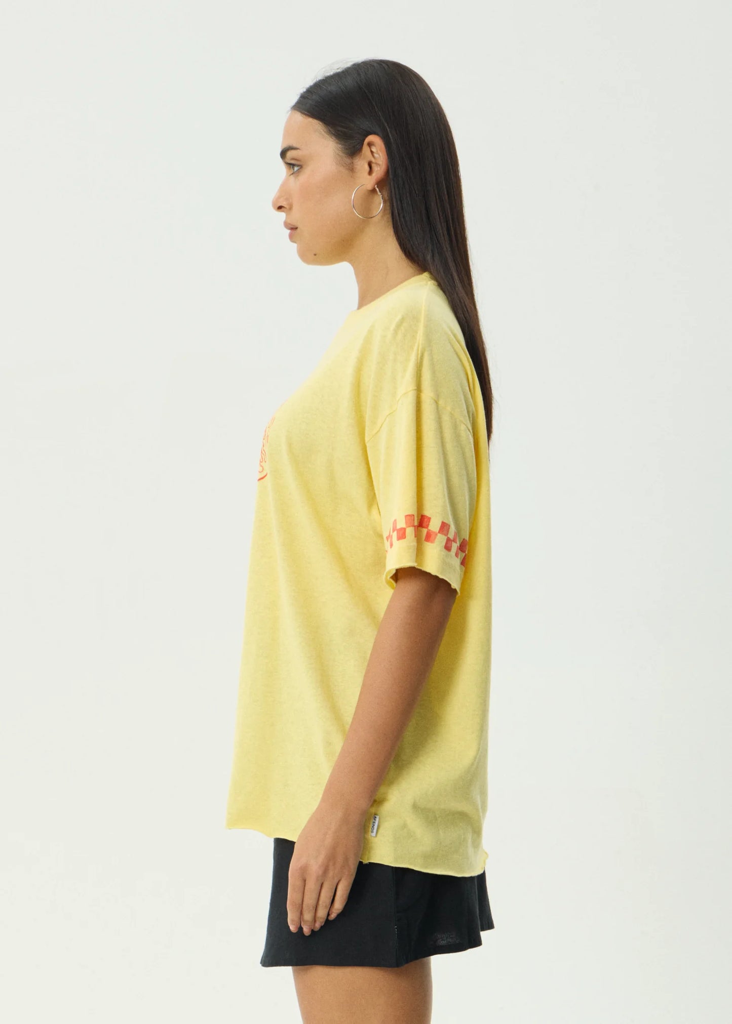 Afends Calda Oversized Tee Lemon