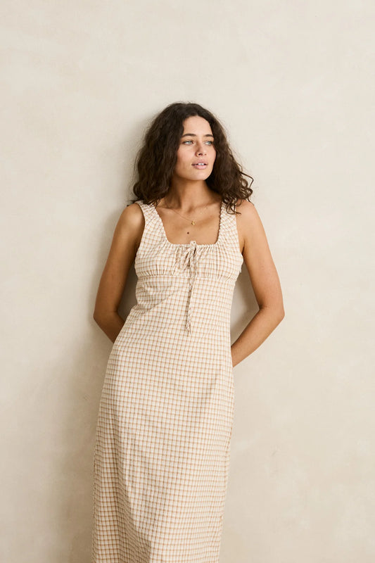 Rhythm London Check Maxi Dress