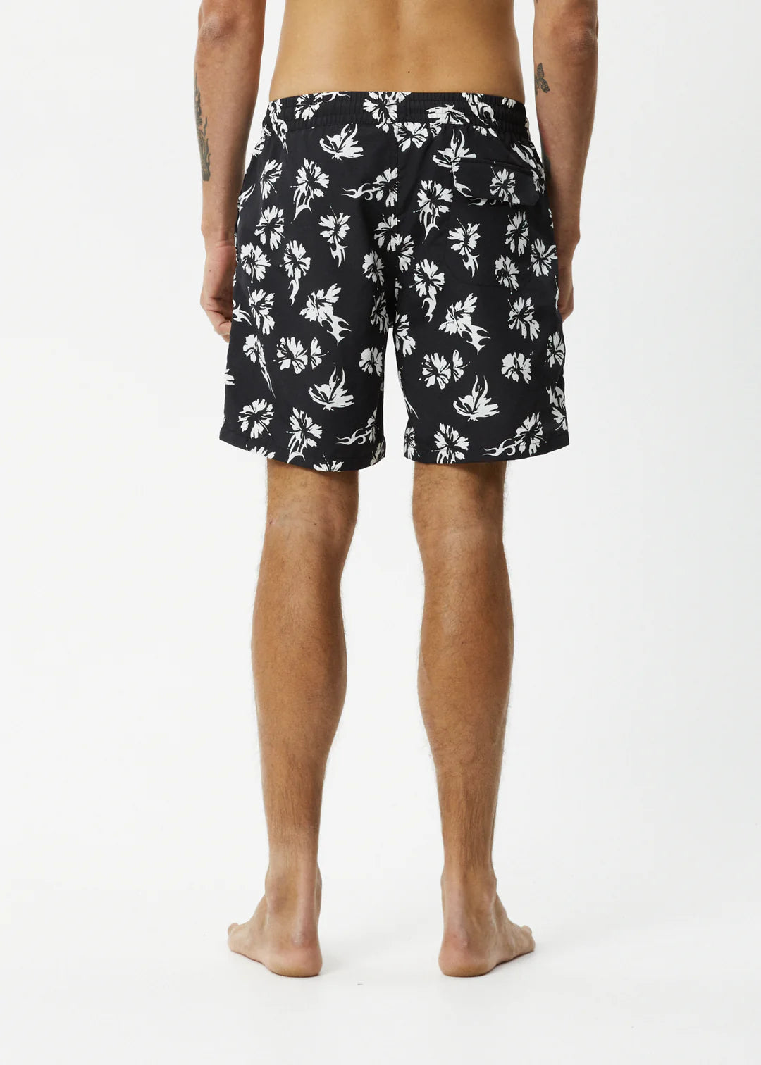 Afends Black Hibiscus Swim Short