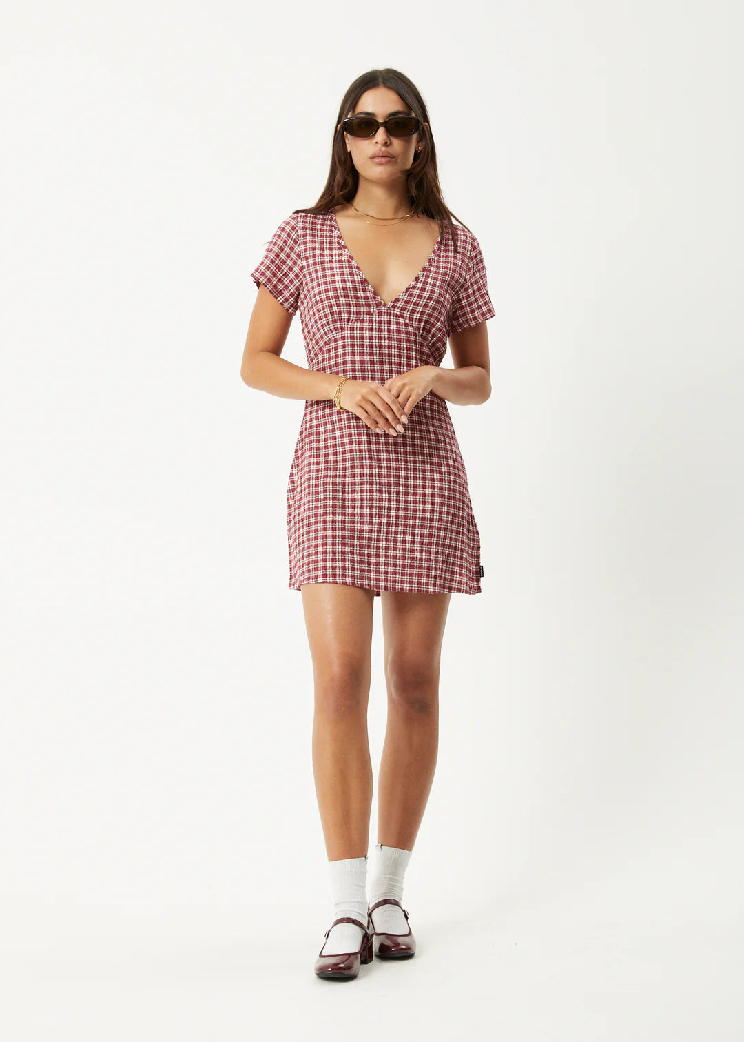 Afends Base Seersucker Mini Dress