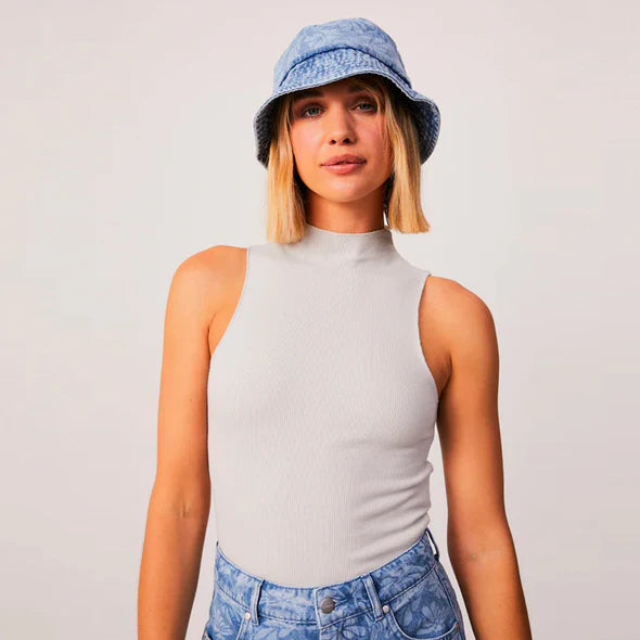 Afends Tagged Denim Bucket Hat
