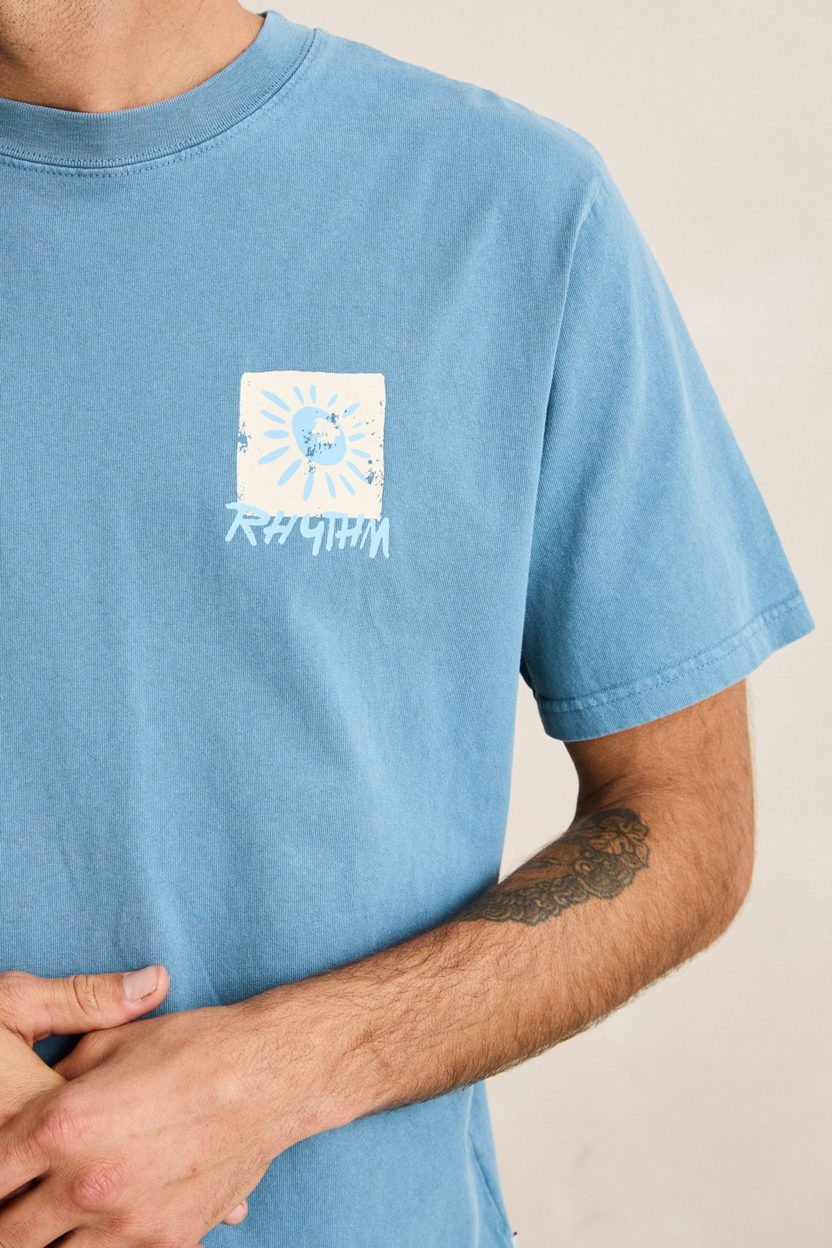 Rhythm Mementos Vintage SS Tee Blue