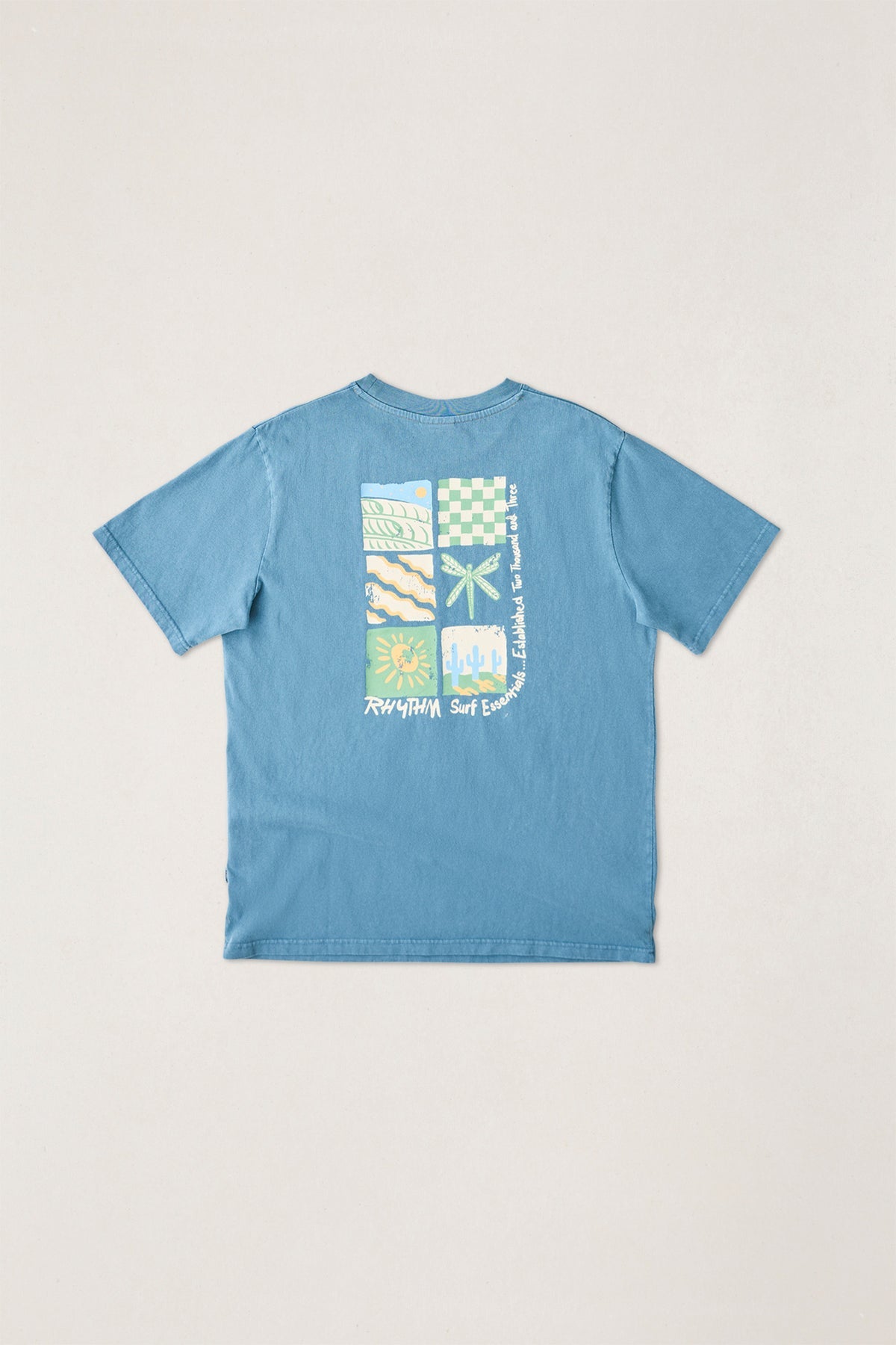 Rhythm Mementos Vintage SS Tee Blue
