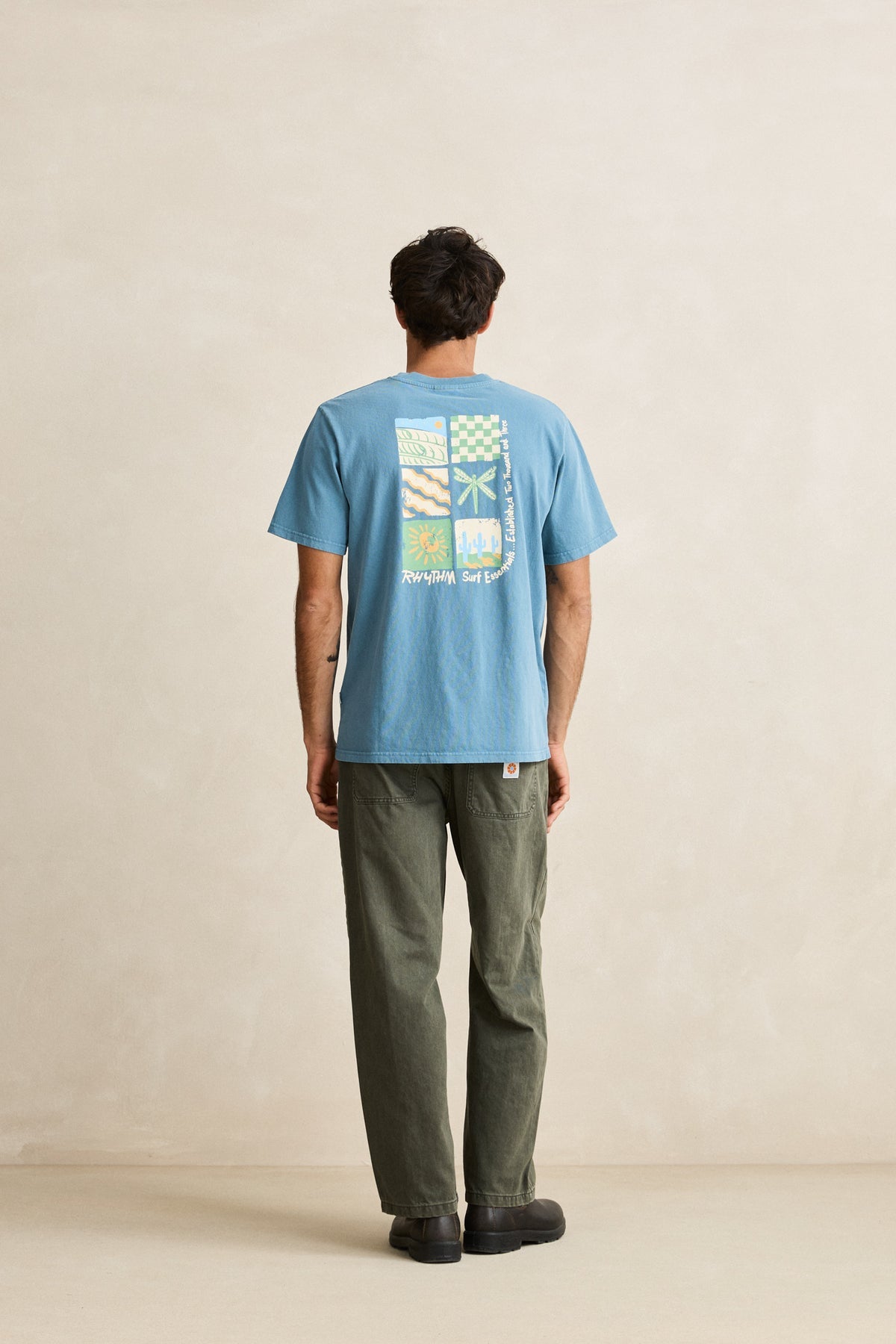 Rhythm Mementos Vintage SS Tee Blue
