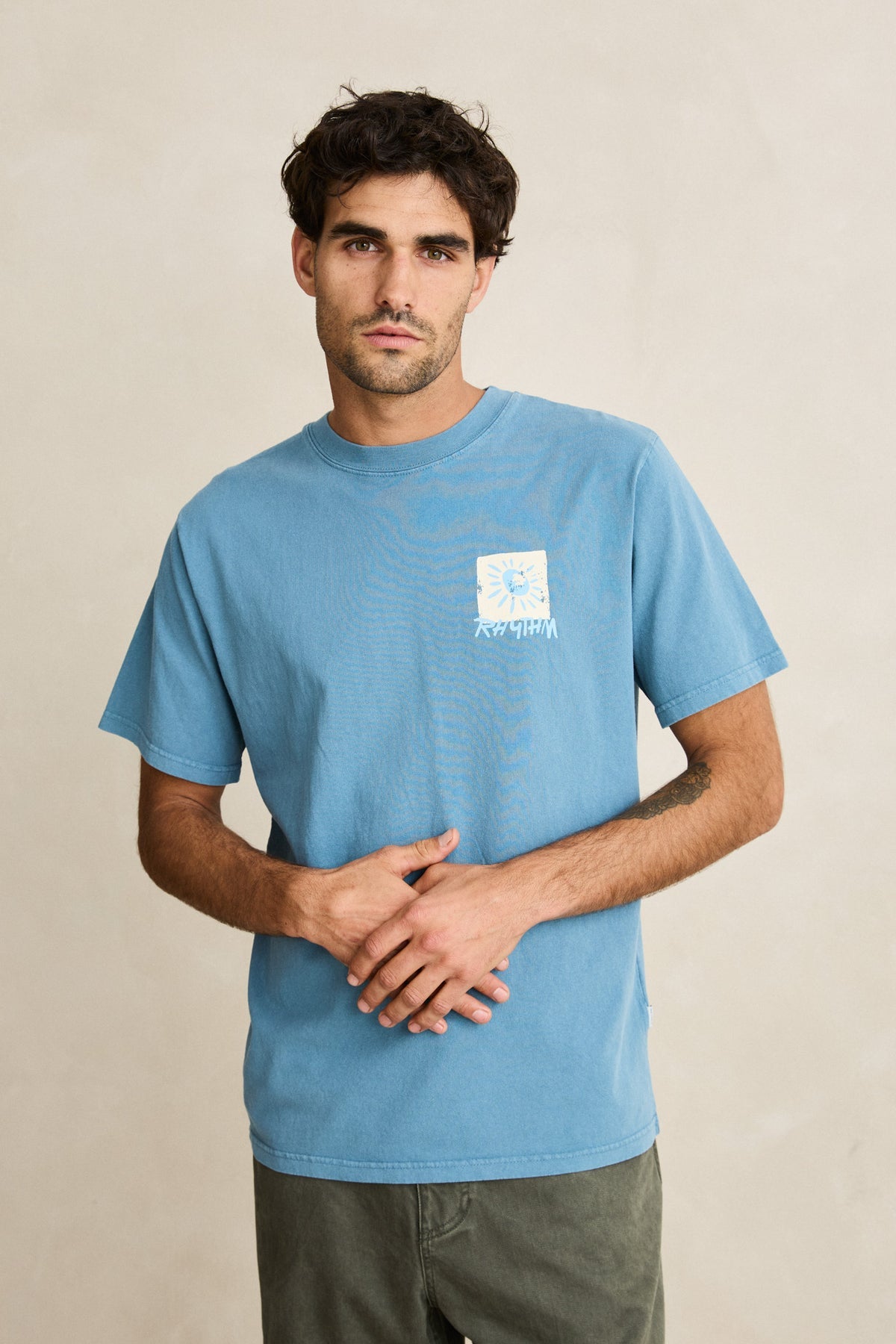 Rhythm Mementos Vintage SS Tee Blue