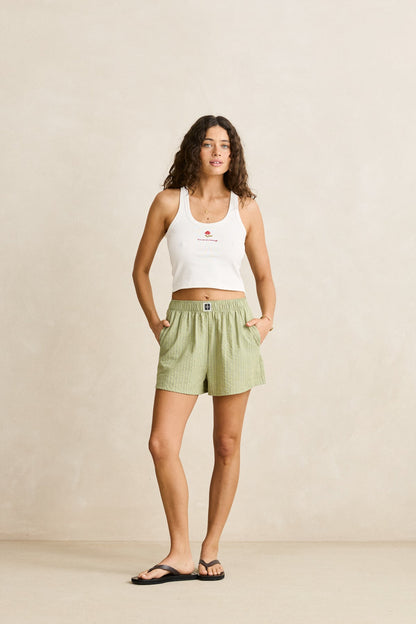 Rhythm Vista Stripe Short Olive