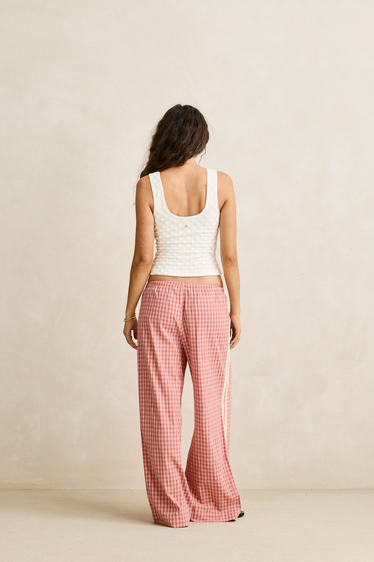Rhythm Kirra Check Pant Pink