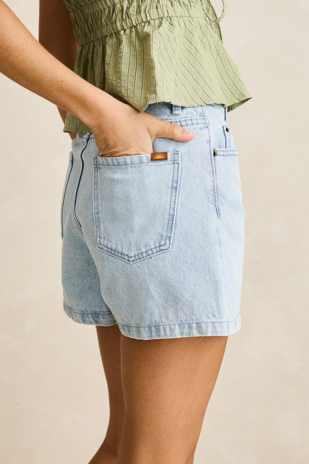 Rhythm Staple Denim Short Light Blue