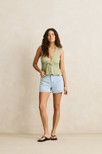 Rhythm Staple Denim Short Light Blue