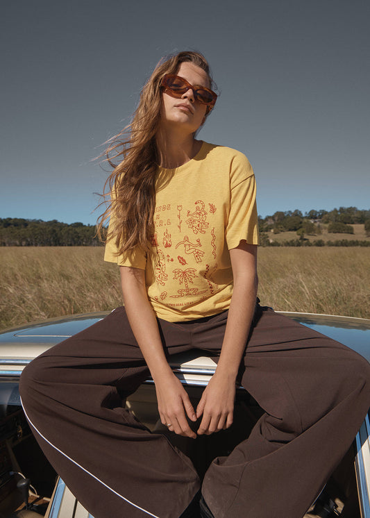 Afends Holly Oversized Tee Mango
