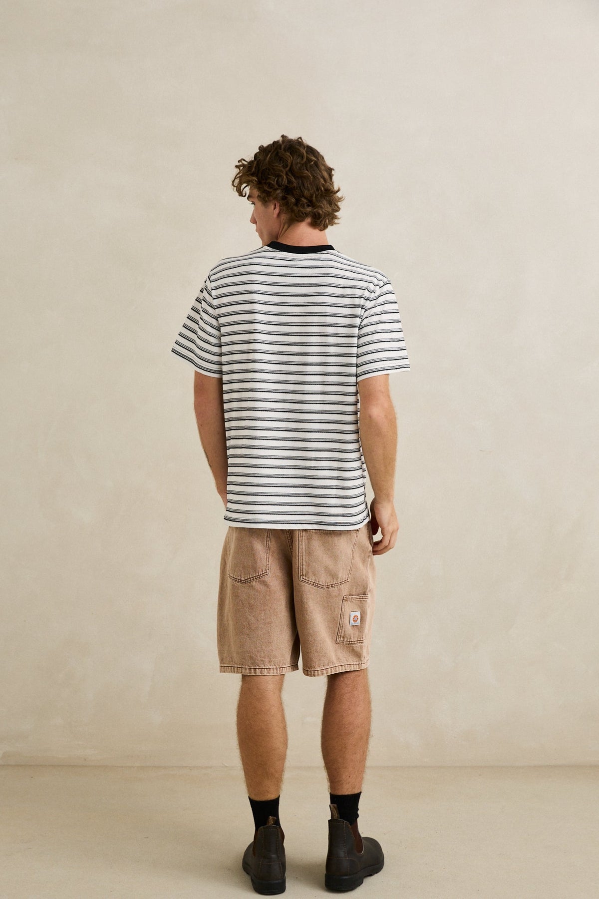 Rhythm Vintage Stripe SS T-Shirt Natural