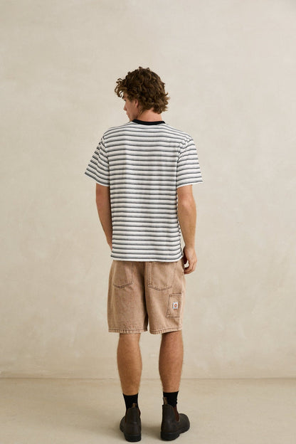 Rhythm Vintage Stripe SS T-Shirt Natural