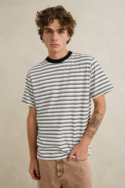 Rhythm Vintage Stripe SS T-Shirt Natural