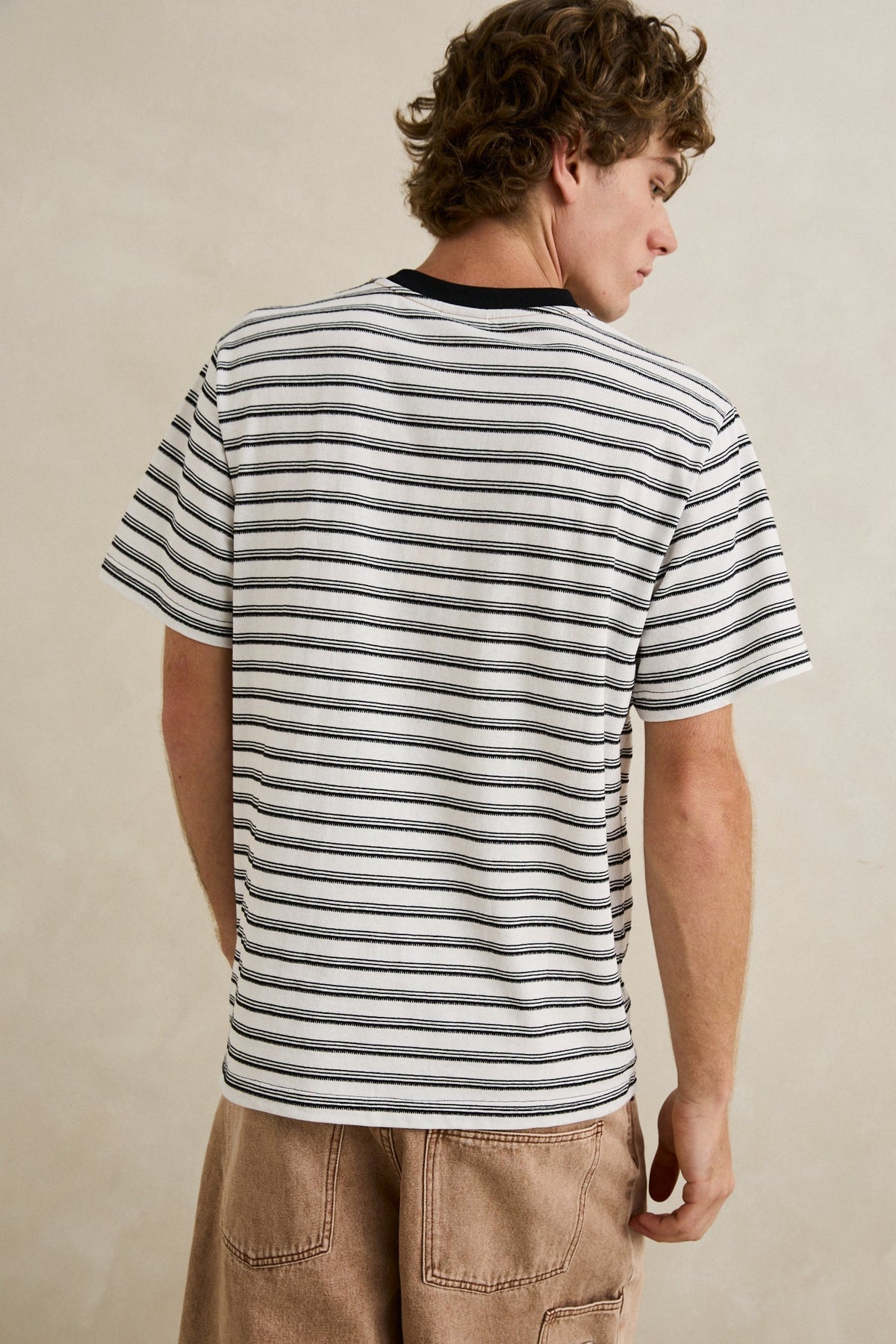 Rhythm Vintage Stripe SS T-Shirt Natural