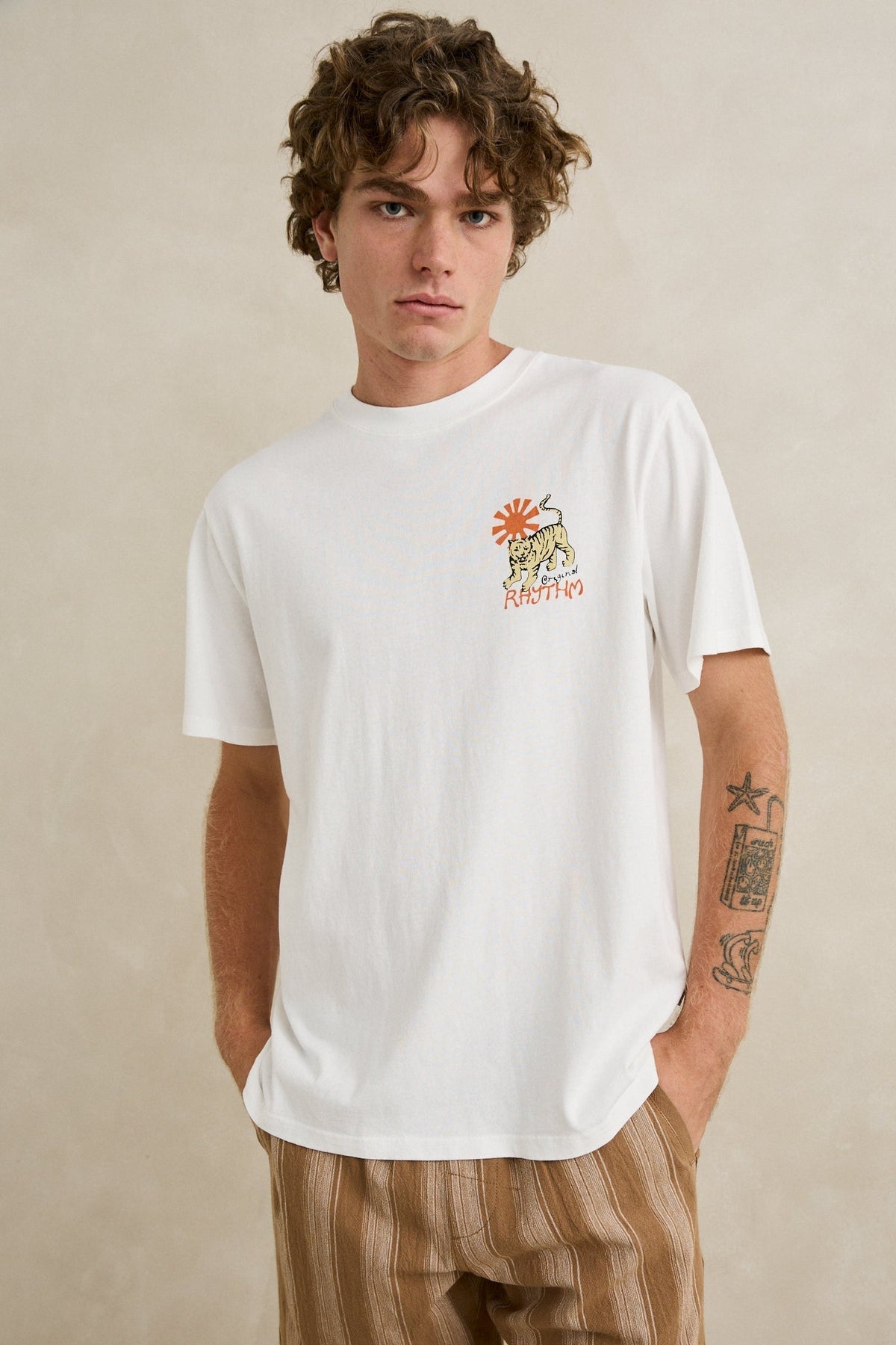 Rhythm Tiger Vintage SS T-Shirt Vintage White