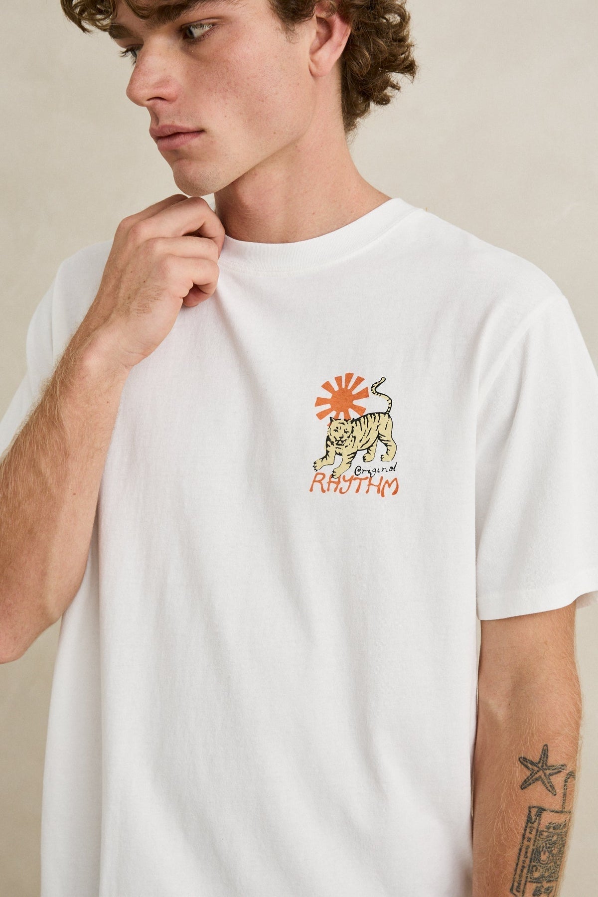 Rhythm Tiger Vintage SS T-Shirt Vintage White