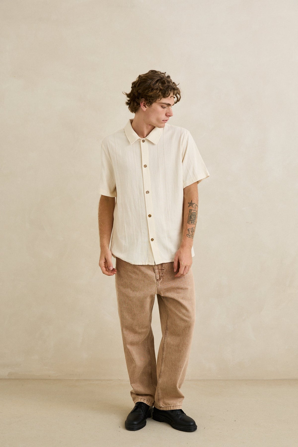 Rhythm Sundown SS Shirt Natural