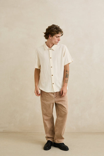 Rhythm Sundown SS Shirt Natural