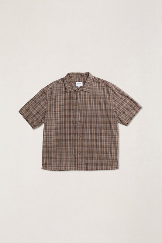 Rhythm Relaxed Brady Check Ss Shirt Coffee