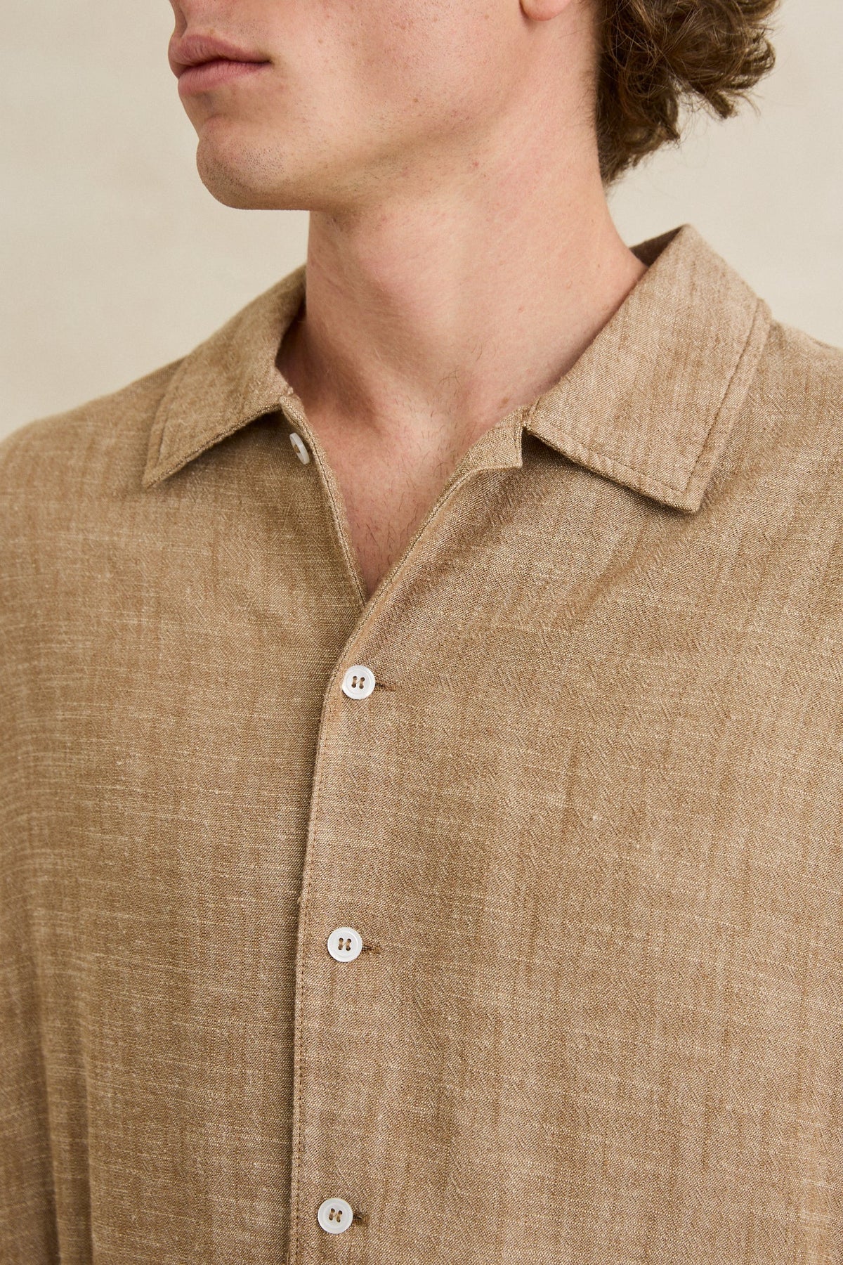 Rhythm Linen Chambray Ls Shirt Coffee