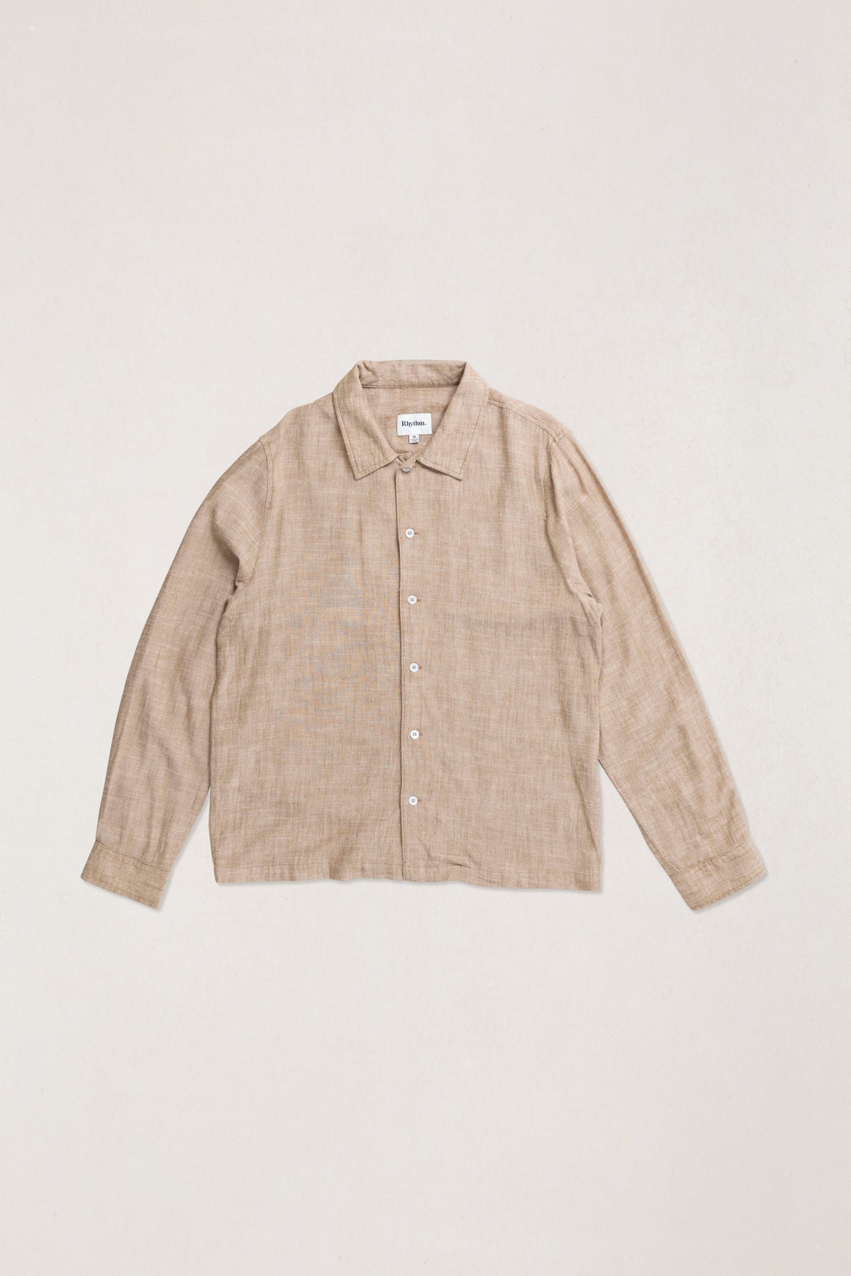 Rhythm Linen Chambray Ls Shirt Coffee