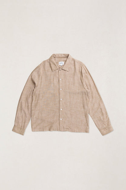 Rhythm Linen Chambray Ls Shirt Coffee