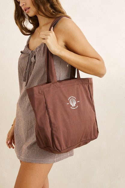 Rhythm Sandy Zip Tote Bag Chocolate