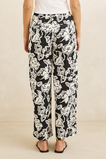 Rhythm Georgia Floral Pant Cream