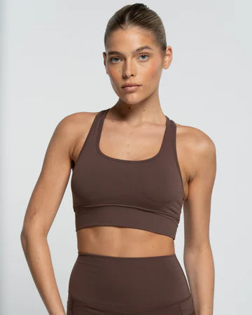 Active Basics Racer Crop- French Roast