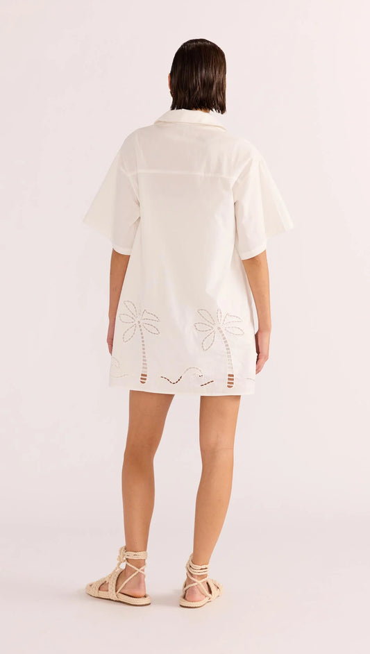 Mink Pink Romina Broderie Shirt Dress