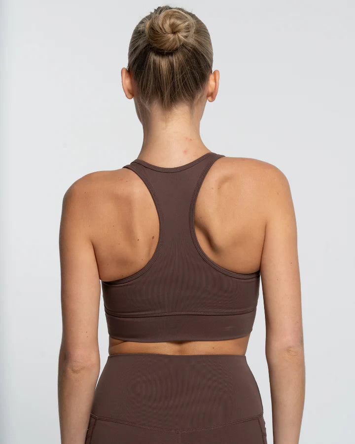 Active Basics Racer Crop- French Roast
