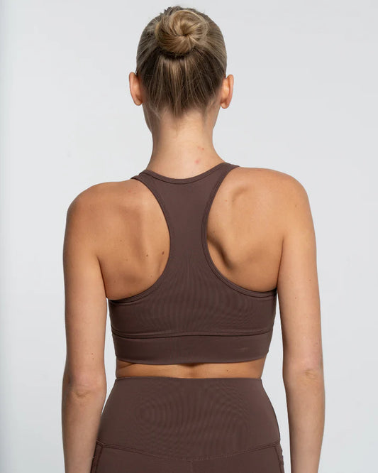 Active Basics Racer Crop- French Roast