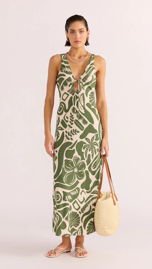 MinkPink Amos Keyhole Midi Dress