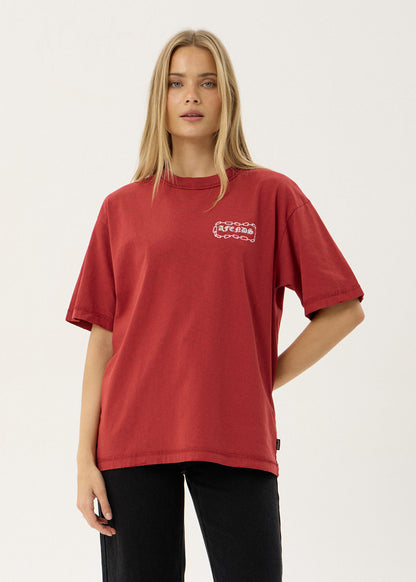 Afends Spiritual Heavyweight Boxy Tee Vintage Ketchup