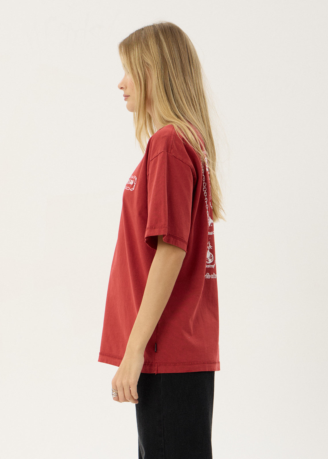 Afends Spiritual Heavyweight Boxy Tee Vintage Ketchup