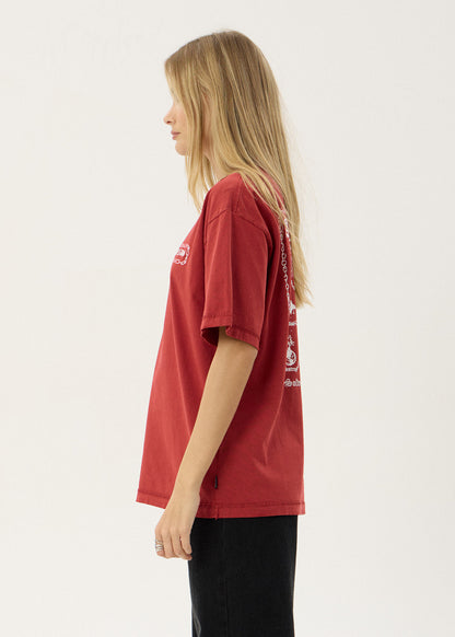 Afends Spiritual Heavyweight Boxy Tee Vintage Ketchup