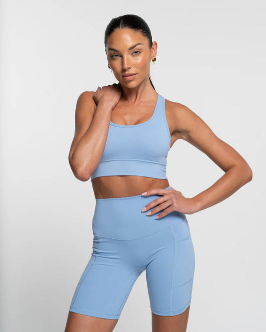 Active Basics Racer Crop- Sky Blue
