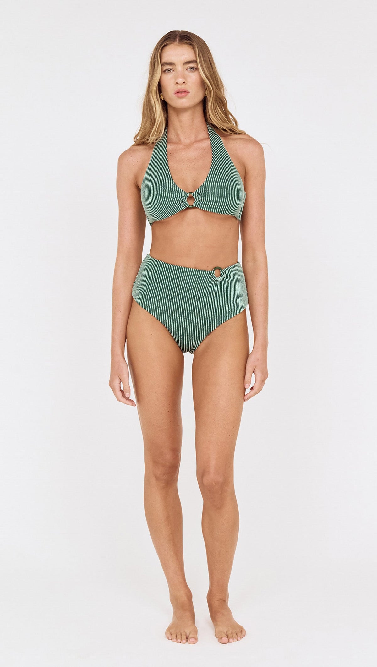 Minkpink Ondina Ring Bikini Top Forest Green