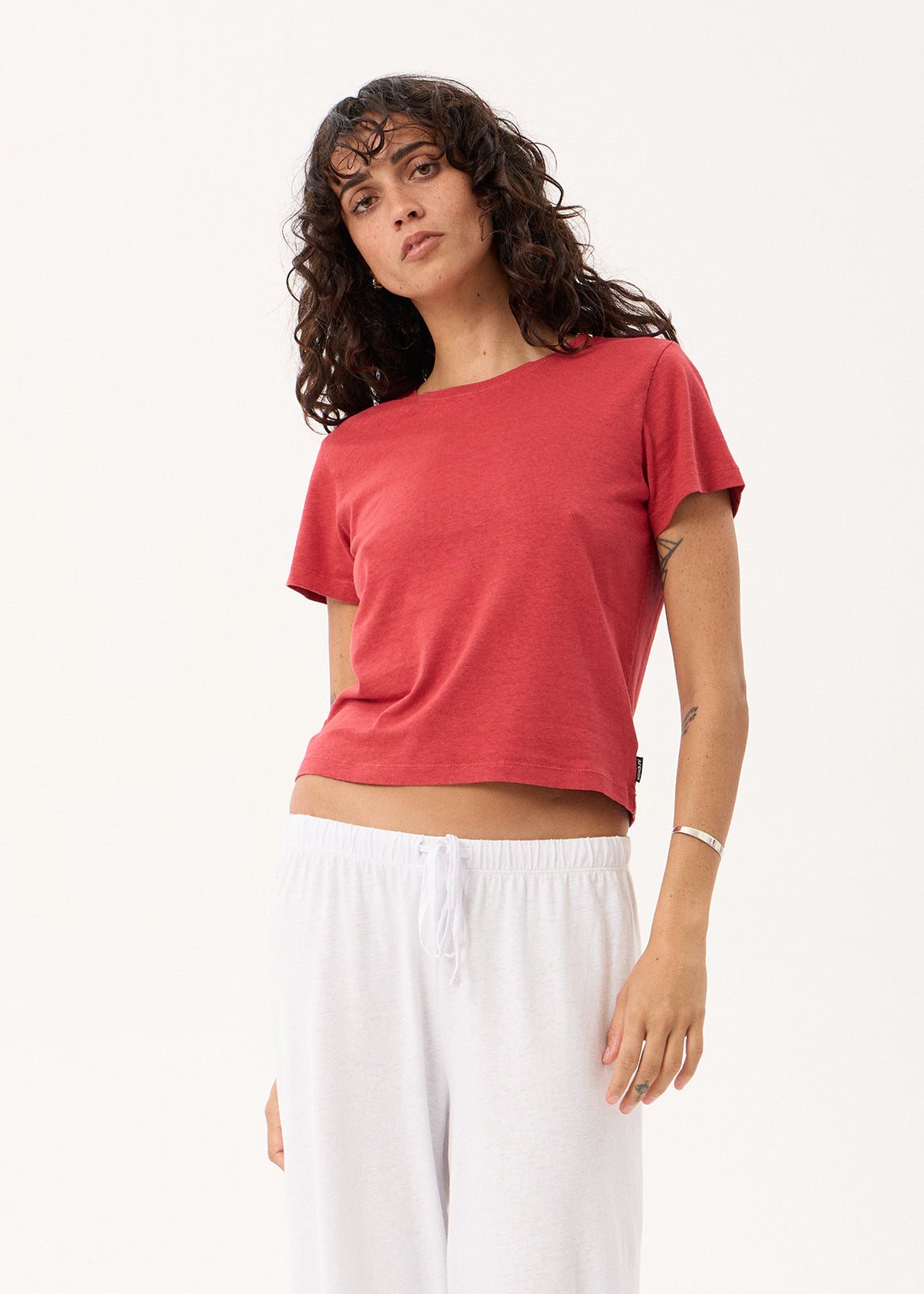 Afends Carmen - Baby Tee Vintage Cherry
