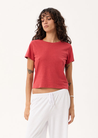 Afends Carmen - Baby Tee Vintage Cherry