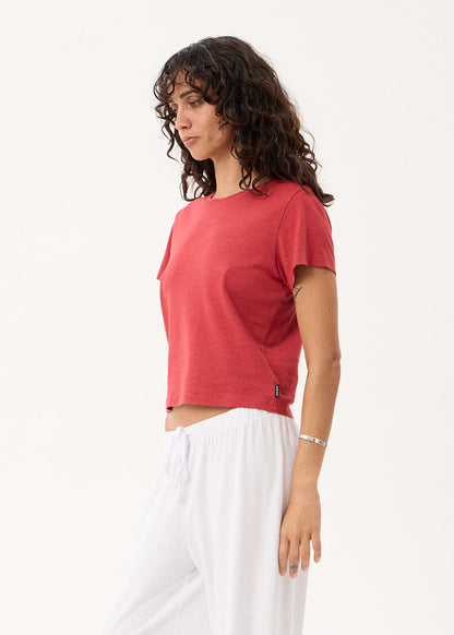 Afends Carmen - Baby Tee Vintage Cherry