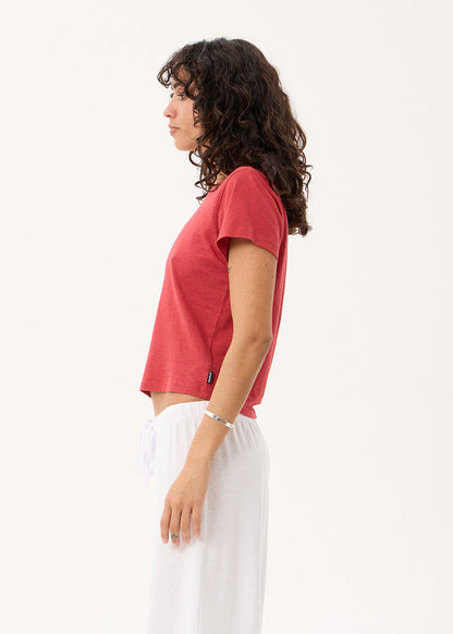 Afends Carmen - Baby Tee Vintage Cherry