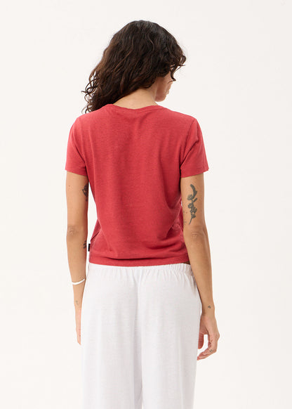 Afends Carmen - Baby Tee Vintage Cherry
