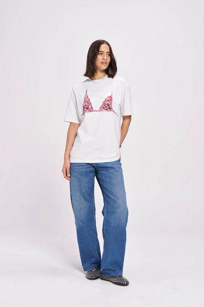 Maku Burgendy Bralette Tee