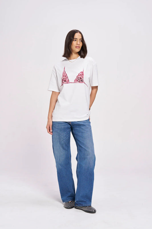 Maku Burgendy Bralette Tee