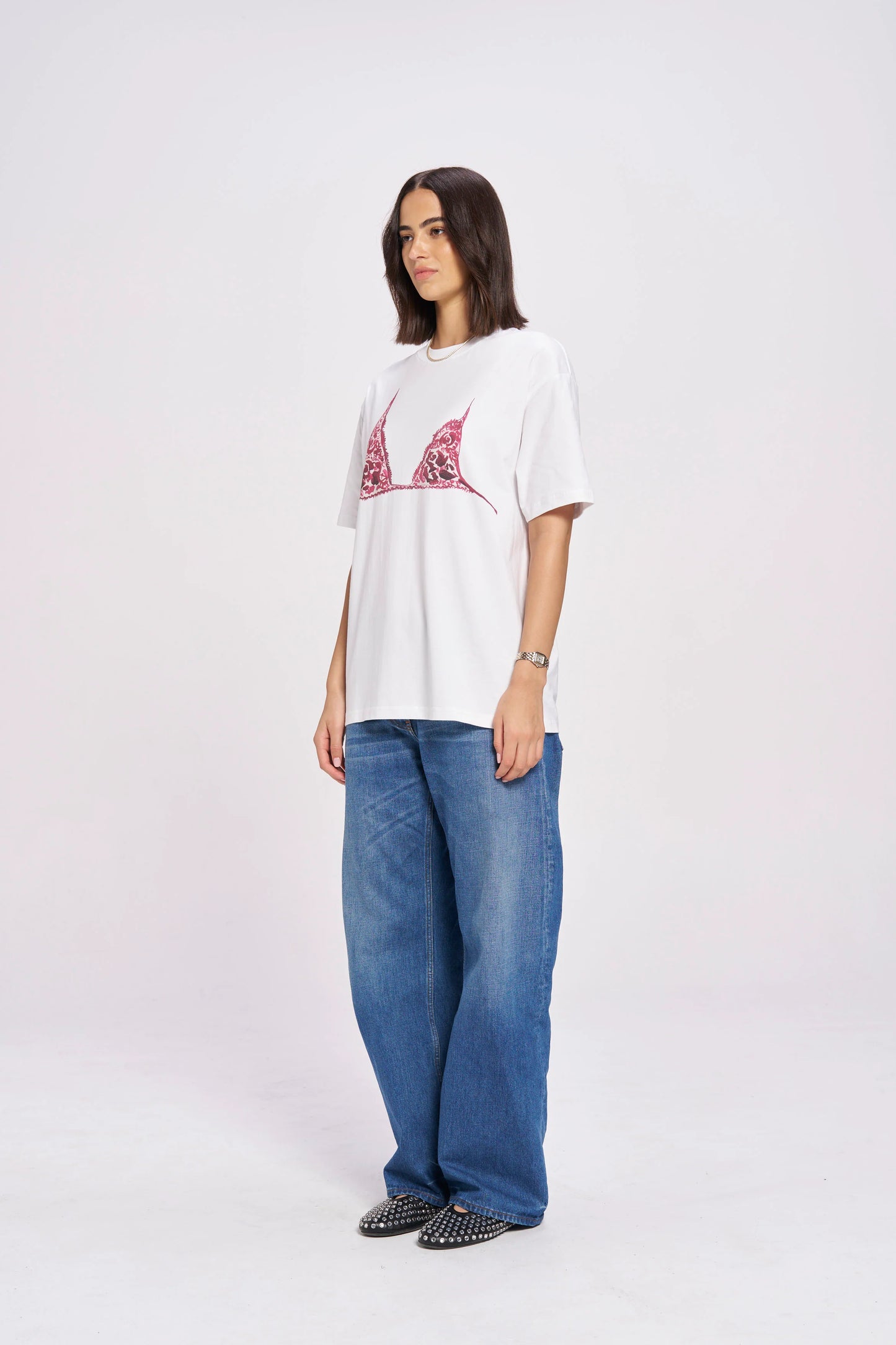 Maku Burgendy Bralette Tee
