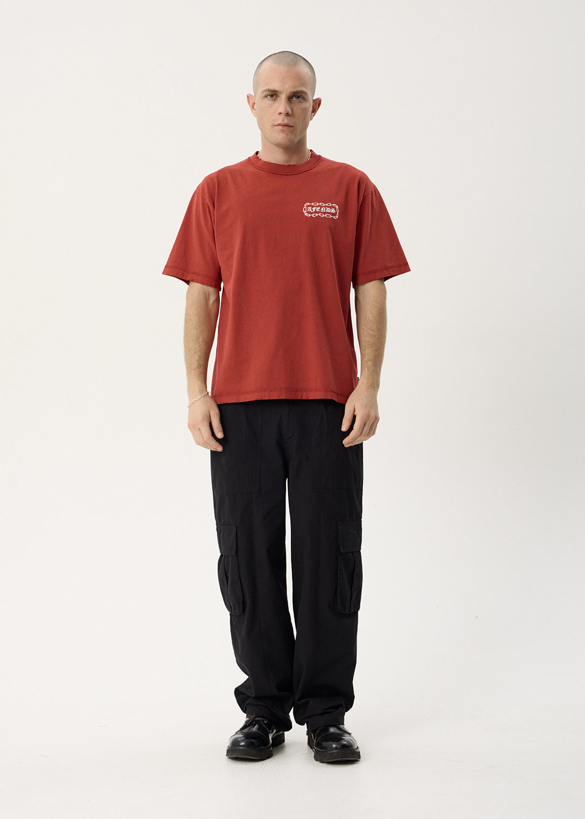 Afends Spiritual Heavyweight Boxy Tee Vintage Ketchup