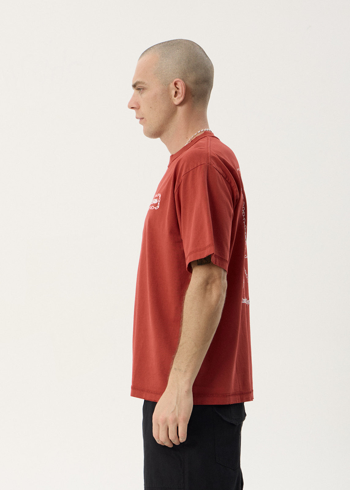 Afends Spiritual Heavyweight Boxy Tee Vintage Ketchup