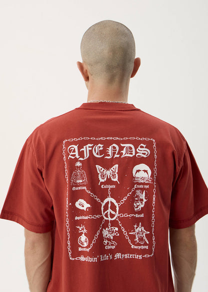 Afends Spiritual Heavyweight Boxy Tee Vintage Ketchup