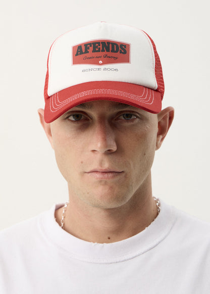 Afends Trophy Trucker Cap Ketchup